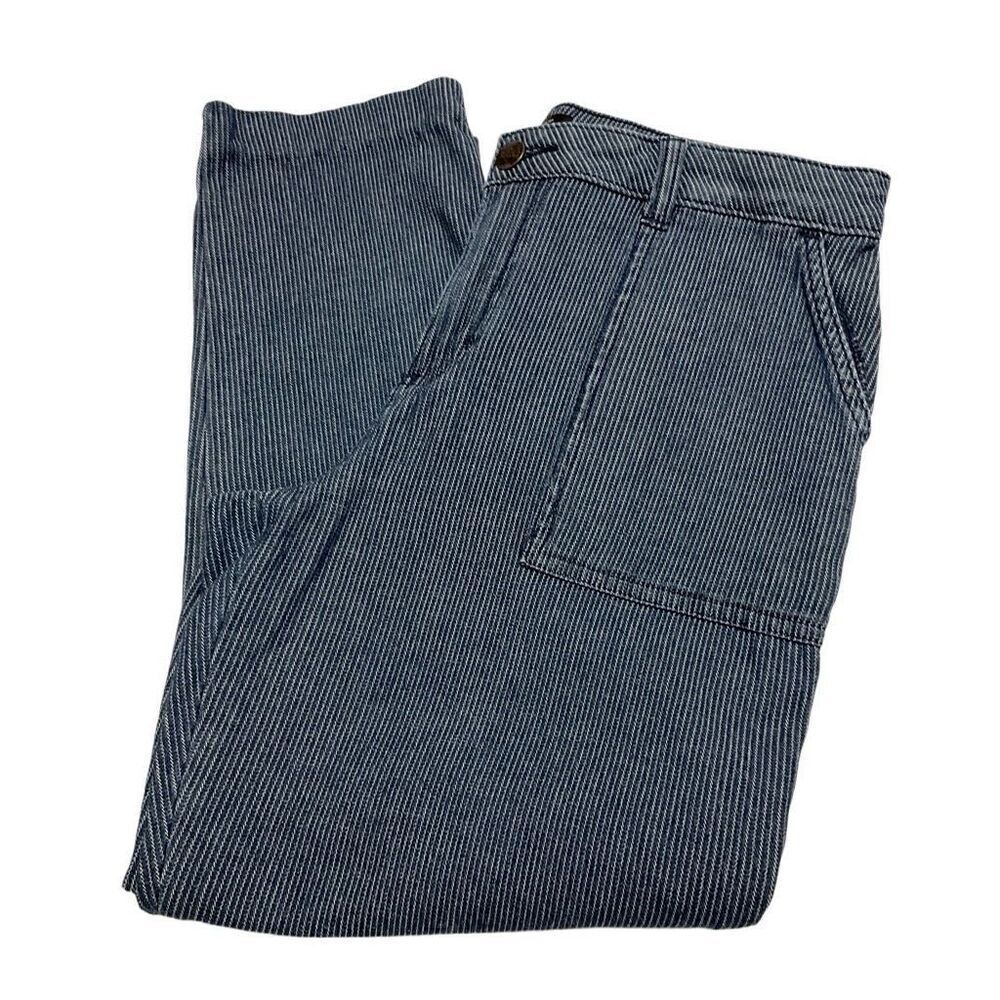 LEE Regular Fit Tapered Leg Pin Stripe Patch Pocket Jeans! 33”. Retro - Picture 5 of 11